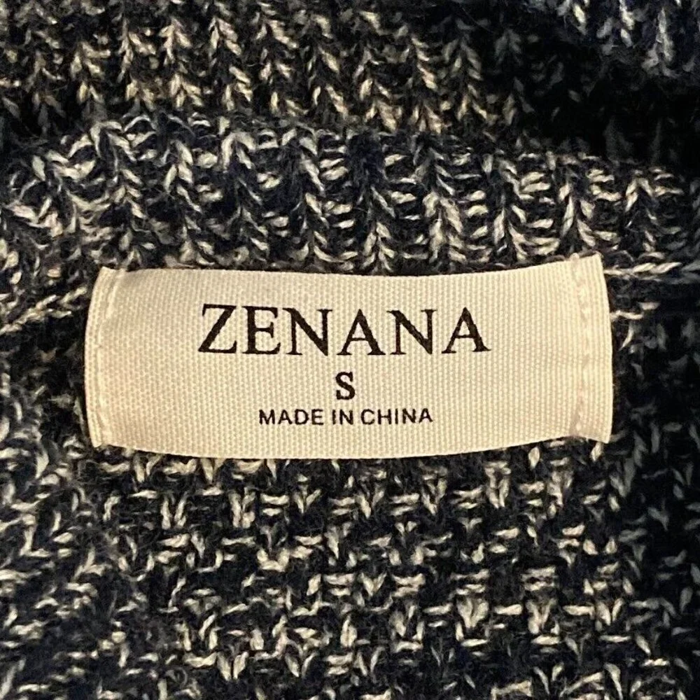 Zenana Oversized Turtleneck Sweater Cozy Academia Boho Grandma Core S
